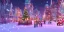 Placeholder: big city in christmas night, snow flakes, many three, Christmas decoration, Christmas light