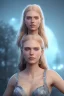 Placeholder: Portrait busty and face, Elisa cuthbert face, crystal BLUE eyes, wearing viking,