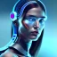 Placeholder: head and shoulders portrait of a Beautiful cyberpunk girl, 8k resolution concept art