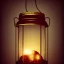 Placeholder: fireflies in a lantern, many ghostly lights inside a belljar, fairy lights, polaroid, symmetry, luminescent glow, moody, tender, photorealistic, octane render, golden hour