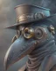 Placeholder: Best quality, masterpiece, ultra high definition,Futuristic, cyberpunk, Plague doctor mask, Comic style