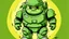 Placeholder: Un pequeño adorable y gordito espartan con cuerpo de g del universo de halo con estilo de caricatura