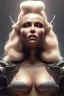 Placeholder: Pamela Anderson as evil queen in black leather, leather, busty, cleavage, angry, stern look. character design by cory loftis, fenghua zhong, ryohei hase, ismail inceoglu and ruan jia. unreal engine 5, artistic lighting, highly detailed, photorealistic, fantasy