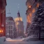 Placeholder: Bucharest| street| old town| old city| winter| heavy snow| comprehensive cinematic| Atmosphere| Masterpiece