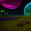 Placeholder: scifi landscape, herbivore alien animals that graze, bioluminsescent plants, bioluminescent flovers, 8k resolution, dynamic lighting, ultra hyperdetailed, Unreal Engine 5, ultra colourful, very small details, realistic