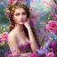 Placeholder: bright fairy, beautiful portrait, flowery landscape