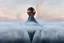 Placeholder: a broken orb is split open and affixed, and deeply impaled upon the lone mountain, bleeding down. Imagine a pin entering into a soft flesh, the way this mountain's peak pierces into the orb. The background contains no mountains, only sky