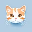 Placeholder: reddit app logo, cute cat, simple, face, closeup