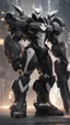 Placeholder: a close up of a Mega Giant in a venom suit, venomized, goth cybersuit, anime mech armor, overwatch character concept art, cyber skeleton, cyber japan armor, cyber fight armor, cyberpunk venom , hard surface character pinterest, reaper from overwatch, black heavy armor, mecha anthropomorphic penguin, mecha suit, venom mecha, muscular! cyberpunk