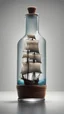 Placeholder: ship in glass bottle with water
