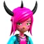 Placeholder: ROBLOX character pink hair with horns