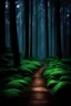 Placeholder: pathway leading into a Dark forest. fantasy