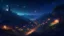 Placeholder: фэнтези стиль корейская природа, вечер, звезды