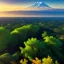 Placeholder: Kilimanjaro, Tanzania,aerial view,extremely detailed digital painting, high resolution,8k, realistic, beautiful, volumetric lighting, mystical colors ,perfectly centered image, perfect composition, rim light, beautiful lighting,masterpiece, stunning scene, raytracing, anatomically correct, in the style Van Gogh and robert e howard and Ken Kelley and Ohrai Noriyoshi and Simon Bisley and tomzj1.