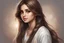 Placeholder: Create a captivating digital art piece featuring a cute girl in casual Pakistani attire, with her big grey eyes and a stylish long brown hair radiating charm."