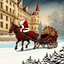 Placeholder: Santa Claus arriving at Franz Kafka's castle.