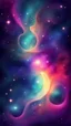 Placeholder: space background stylized, nubula. retro