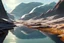 Placeholder: exoplanet, stream, water reflection, people, sci-fi.