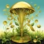 Placeholder: Credit farmer, surreal plants with grow golden credit tokens, by Desmond Morris, weirdcore, art from beyond