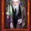 Placeholder: Portrait of a 90 year old warlock like Albus Dumbledore, Gandalf, Merlin, Sherlock Holmes and Mary Poppins