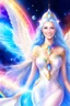 Placeholder: cosmic woman angels smile,admiral ufo high commander from the future, one fine whole face, crystalline skin, expressive blue eyes,rainbow, smiling lips, very nice smile, costume rainbow pleiadian, Beautiful tall woman pleiadian Galactic commander, ship, perfect datailed golden galactic suit, high rank, long blond hair, hand whit five perfect detailed finger, amazing big blue eyes, smilling mouth, high drfinition lips, cosmic happiness, bright colors rainbow, blue, pink, gold, jewels, realist,8k