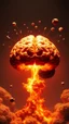 Placeholder: a human brain and eyes floating and crossed with a nuclear explosion
