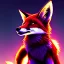 Placeholder: A fox fursona, Furry art, Digital art, cyberpunk, High quality, Backlighting, female, anthropomorphic, full body portrait, 8k resolution, fox tail, Realistic, high quality, great details, within portrait, masterpiece, best quality, cinematic lighting, detailed outfit, vibrant colors, perfect eyes, furry, human body, robotic arm, sfw, robotic, in the style of titanfall, highly detailed face, perfectly drawn