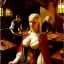 Placeholder: fullbody portrait 'beautiful face blonde massiveboobs medieval wench on tavern in medieval city',painting by gaston bussiere, greg rutkowski, yoji shinkawa, yoshitaka amano, tsutomu nihei, donato giancola, tim hildebrandt, oil on canvas, cinematic composition,sharp image, extreme detail,((fit full head inside picture)),32k