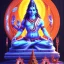 Placeholder: portrait Lord Shiva, meditation, third eye, universe, fourth dimension, fractal, realistic, 8k, high quality, extreme detail, symmetrical,