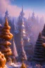 Placeholder: landscape, city of the elves, rose, gold, very blue sky, crystal domes, glistening oiled shiny, intricate, Exquisite details and textures, highly detailed, digital painting, artstation, concept art, sharp focus, nature background, illustration, 8k, by stability ai, nvidia