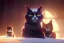 Placeholder:  cats near Christmas tree, high-quality, fine-detail, intricate, digital art, detailed matte, volumetric lighting, dynamic lighting, 3D octane render, Marc Adamus, Ann Prochilo, Romain Veillon,