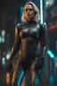 Placeholder: "Ultra realistic full body shot a margot robbie concept, looking at the camera,full legs, cyberpunk, neo-figurative,concept ,full length view, face , full size, science, technology,future,electric ,futuristic style, design, practicality,manufacturability,performance, HOF, professional photographer, captured with professional DSLR camera, trending on Artstation, 64k, full size, ultra detailed, ultra accurate detailed, bokeh lighting, surrealism, background, detailed