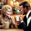 Placeholder: Dolly Parton and David Beckham chatting happily over coffee at Starbucks