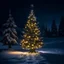 Placeholder: christmas tree with lights snow