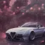 Placeholder: Alfa Romeo, dans un nuage de fleur, concept art, réaliste, synthwave