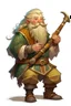 Placeholder: young blonde bard mountain dwarf with godlikeflute dnd