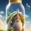 Placeholder: A studio ghibli characters in a jar floating, super high resolution, professional photograph, in focus, beautiful detail, professional digital art, stunning 4k, volumetric light, Award-winning photograph, photography