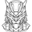 Placeholder: outline art for square predator portrait coloring page for kids, classic manga style, anime style, realistic modern cartoon style, white background, sketch style, only use outline, clean line art, no shadows, clear and well outlined