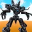 Placeholder: Mecha with metal spider legs his hands are machine guns. Driver is animal