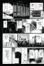 Placeholder: underground tech corridors, manga page, grayscale