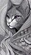 Placeholder: cat animal line art mandala colorColoring Book Illustration of a beautiful princess with long hair, intricate, elegant, highly detailed, digital painting, artstation, concept art, smooth, sharp focus, illustration, art by artgerm and g