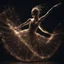 Placeholder: A beautiful divine magical ballet dancer that is wearing a sparkling, glittery dress, luminous and lights with a divine shine and sparkle in the dark twisted night. Dreamy and magical! Breathtaking beauty. Intricately detailed twirl of sparkles that shines and is made of outofworldly materials. Sparkling Magical vibe! Sparkles! Masterpiece! Rad lighting