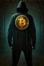 Placeholder: Bitcoin hacker matrix, photorealistic, soft colors,