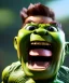 Placeholder: Hulk toddler, full body, dramatic lighting, smile, hyper realistic