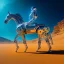 Placeholder: fullbody Drawing of 'Robot Horse',all metal parts,intricate detail,andrea bonelli,Kilian Eng,Ohrai,evan lee,Aleksandr Sidelnikov,KyuYong Eom,three quarters frontal aerial view,toned colors,16k