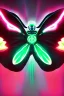 Placeholder: Alien Mothman, fluorescent, bright, neon, hyperreal