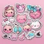 Placeholder: girly stickers template