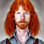 Placeholder: Portrait of young Courtney Gains as a ruggedly handsome, joyful, roguish pirate, charismatic, attractive male, masculine, perfect, precisely detailed clear eyes, unblemished, flawless skin, softly freckled face; meticulously detailed multi-hued ginger carrot-colored cherry fire red hair; fantasy, intricate, elegant, highly detailed, digital painting, concept art, matte, sharp focus, illustration, art by artgerm and greg rutkowski and alphonse mucha