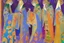 Placeholder: Four odalisques in magnificent robes from 'Thousand and One Nights' by artist "Vittorio Zecchin"