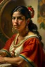 Placeholder: mexican woman painting neoclassism traditional